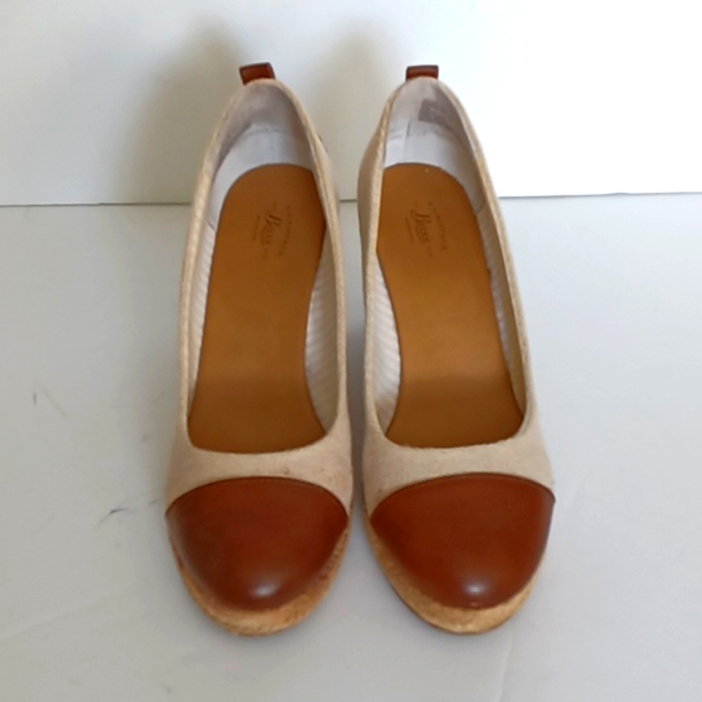 G.H. BASS & Co. | Canvas Leather Wedge Espadrilles Shoe